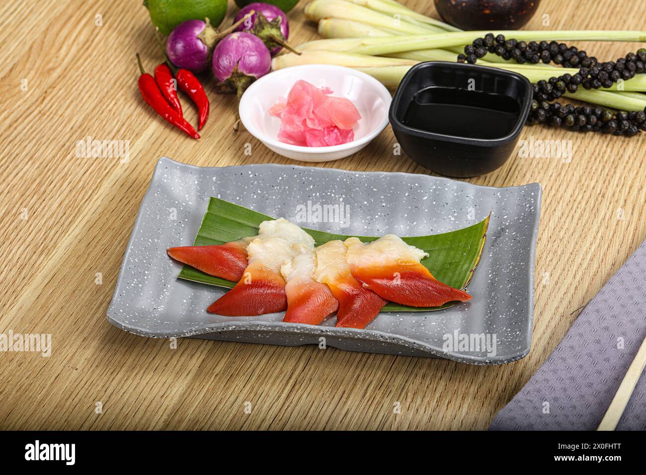 Lo stimpson surf vonam o hokkigai sashimi - cucina giapponese. Foto Stock