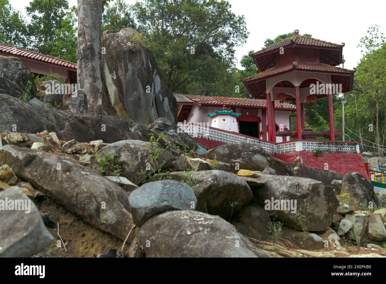 Kwan im a Burung Mandi, ad est dell'isola di Belitung, Indonesia Foto Stock