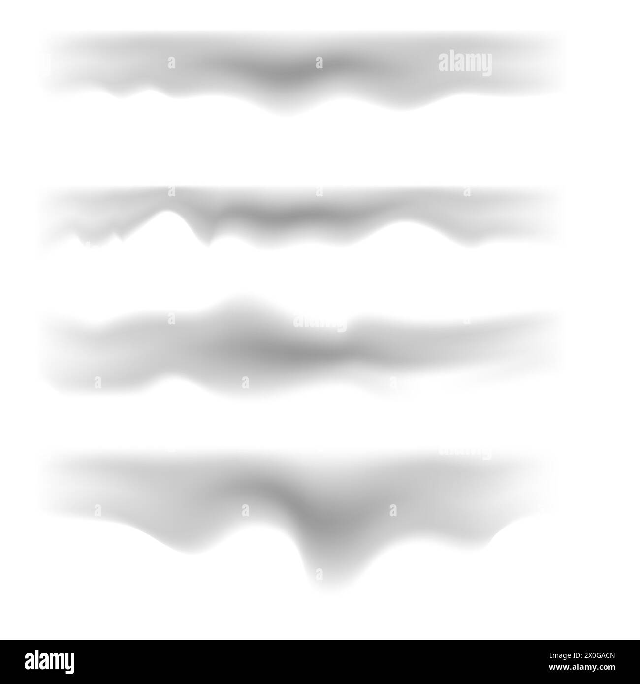 ombra liquida quadrata da un pezzo di carta, nebbia, striscia. Halloween. Illustrazione Vettoriale