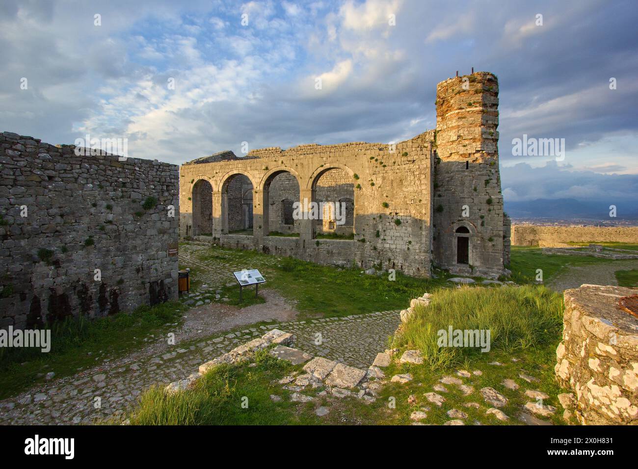 Rozafa, Kalaja e Rozafs, Castello di Shkoder in Albania Foto Stock
