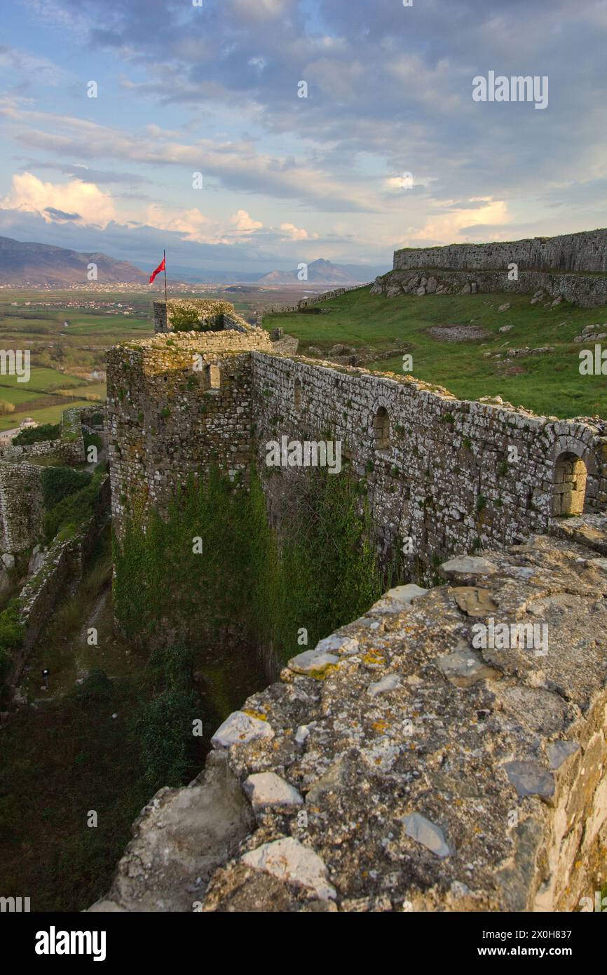 Rozafa, Kalaja e Rozafës, Castello di Shkoder in Albania Foto Stock