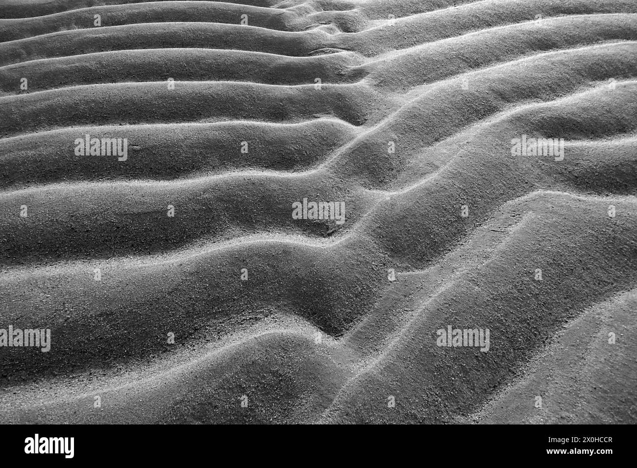 Formazioni di sabbia durante la bassa marea sulla Grande Côte prima la barre de Monts. [traduzione automatica] Foto Stock