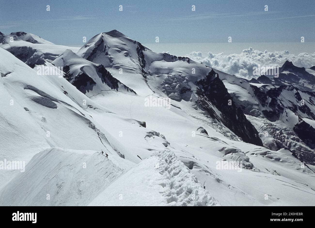 Visualizza sulla Breithorn Svizzera [traduzione automatica] Foto Stock