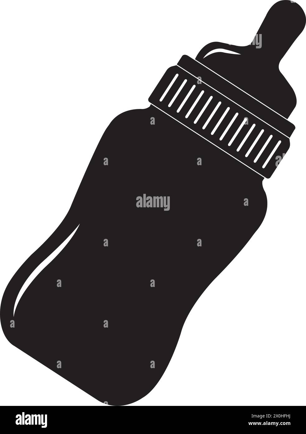 design del simbolo della bottiglia del vettore del latte Illustrazione Vettoriale