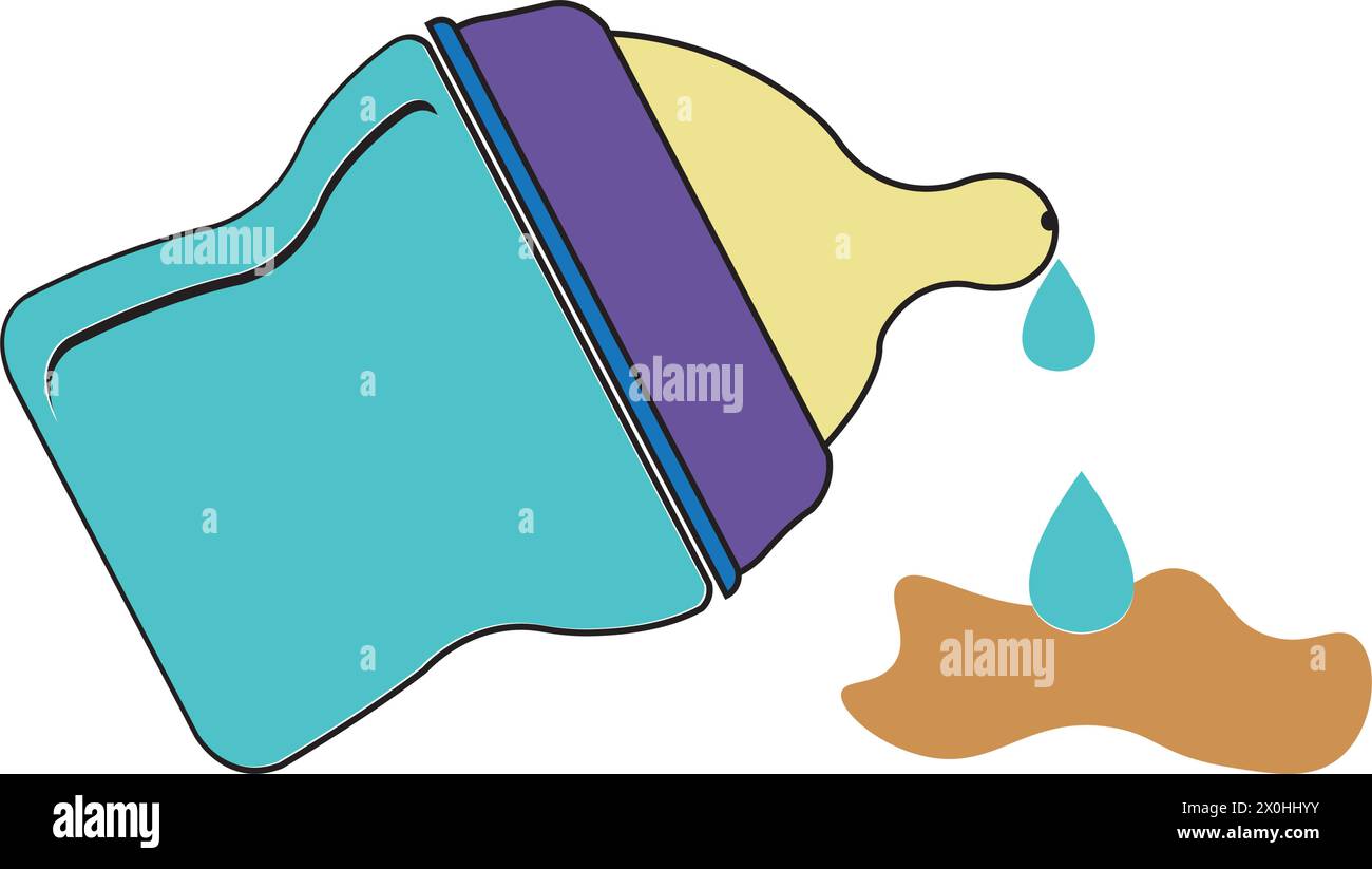 design del simbolo della bottiglia del vettore del latte Illustrazione Vettoriale