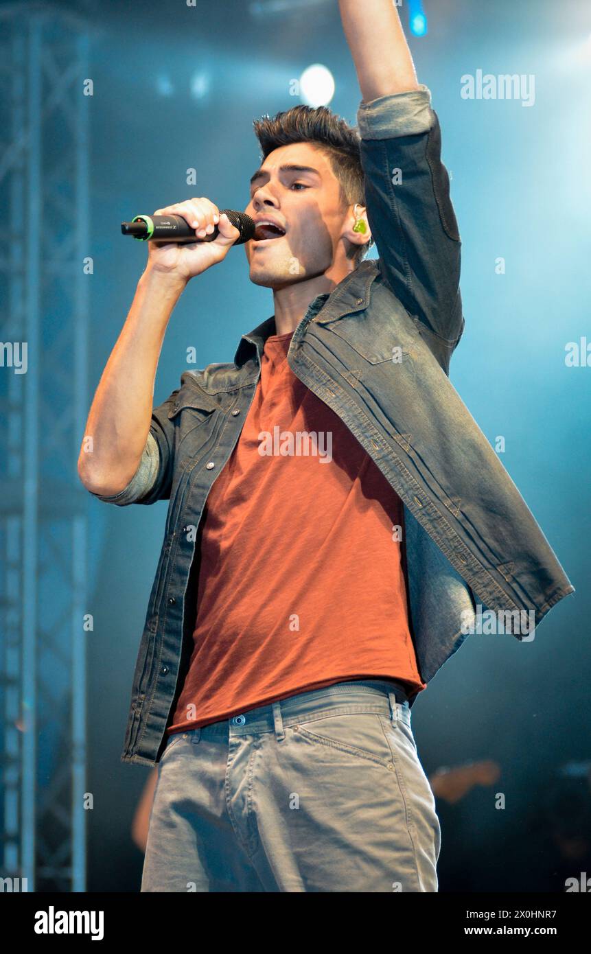 Siva Kaneswaran - The Wanted, V2011, Hylands Park, Chelmsford, Essex, Regno Unito - 21 agosto 2011 Foto Stock
