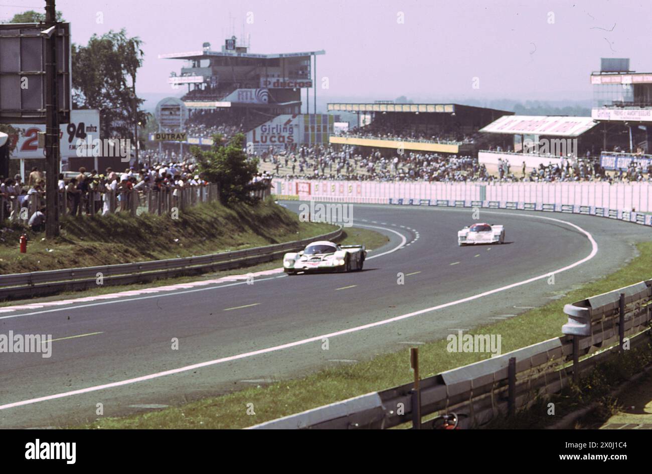 La 24 ore di le Mans endurance race nel 1984, le tribune principali [traduzione automatica] Foto Stock