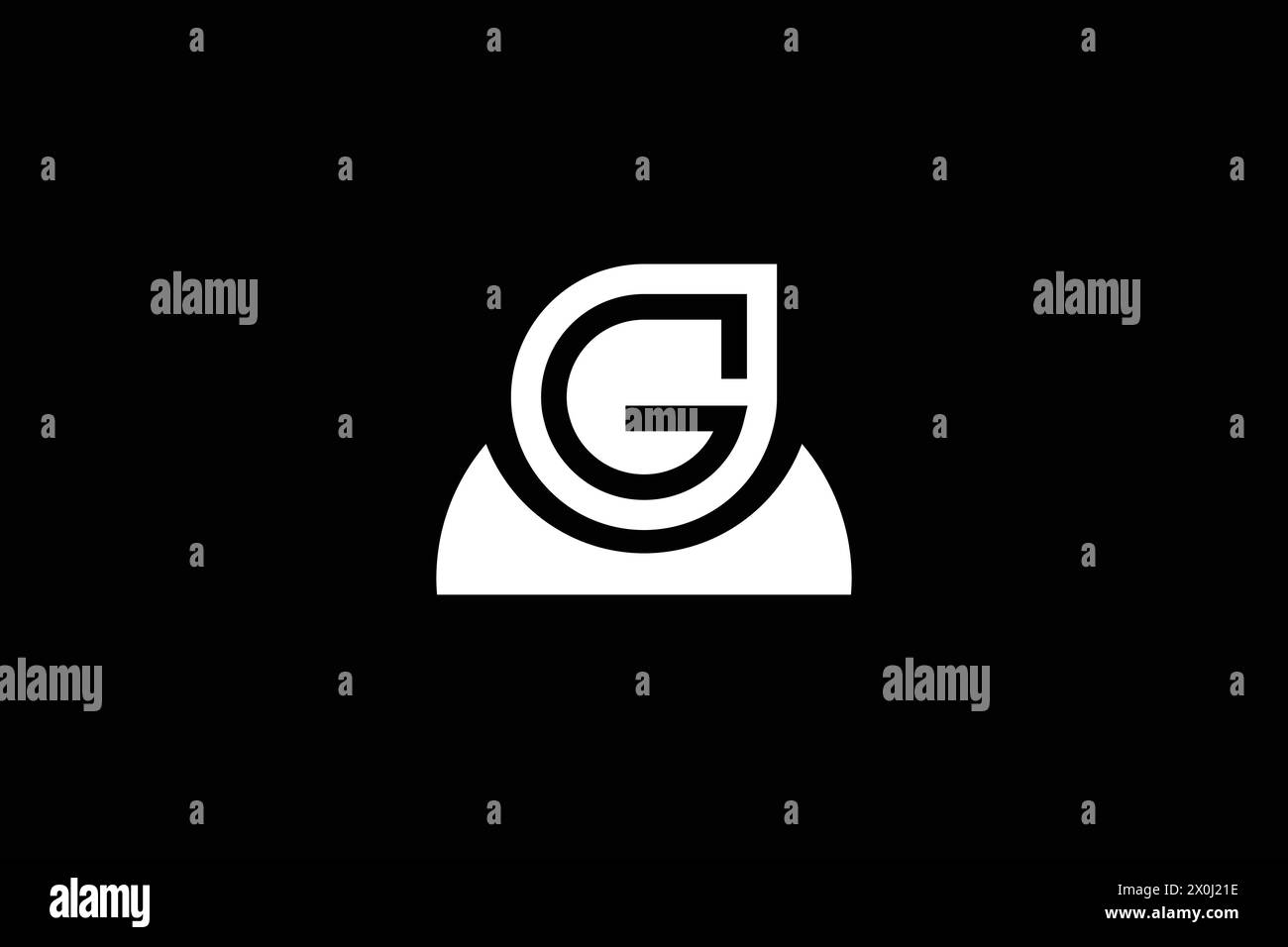 Logo professionale Letter G Man Illustrazione Vettoriale