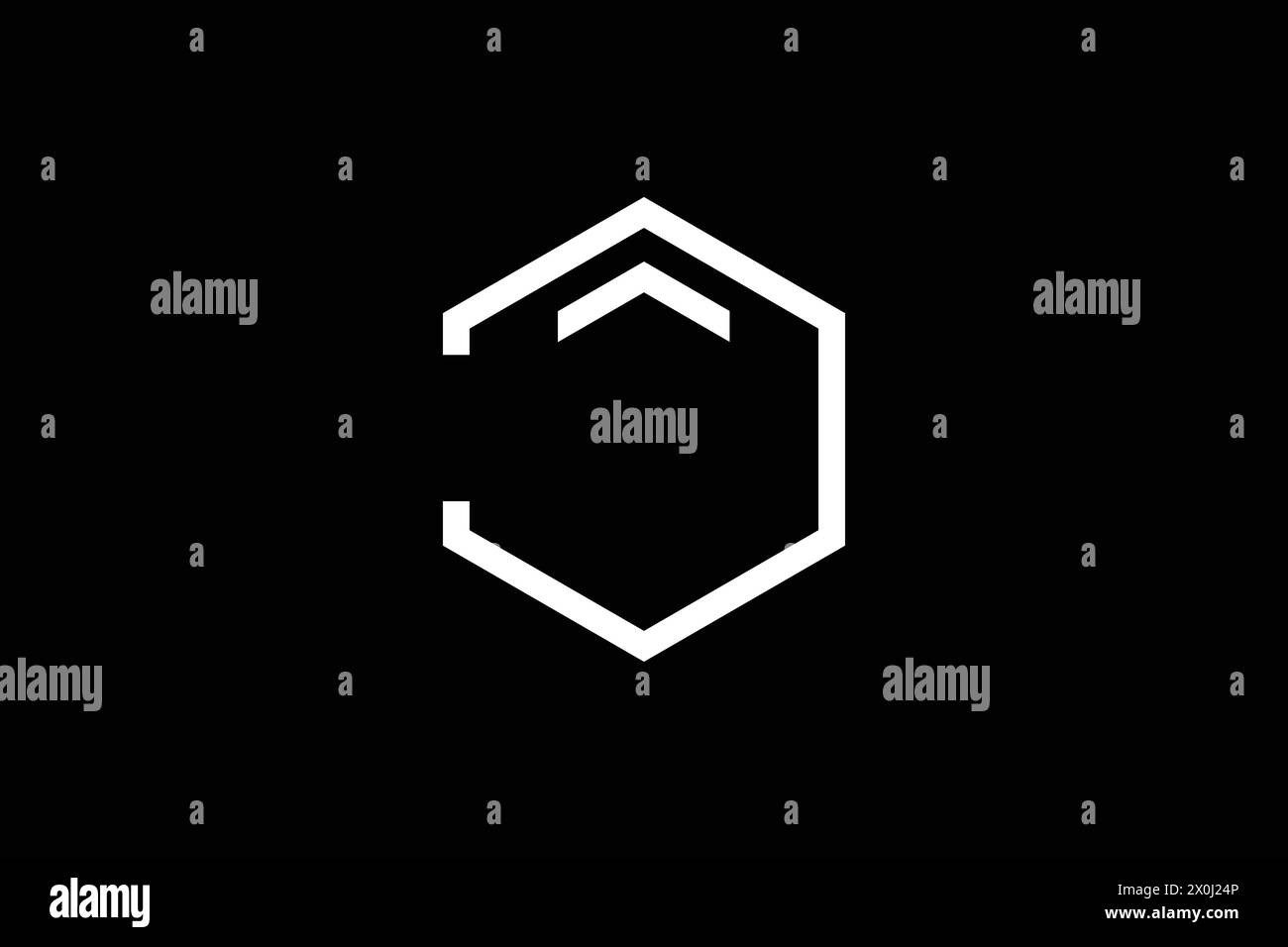 Modello di disegno del logo del poligono immobiliare Illustrazione Vettoriale