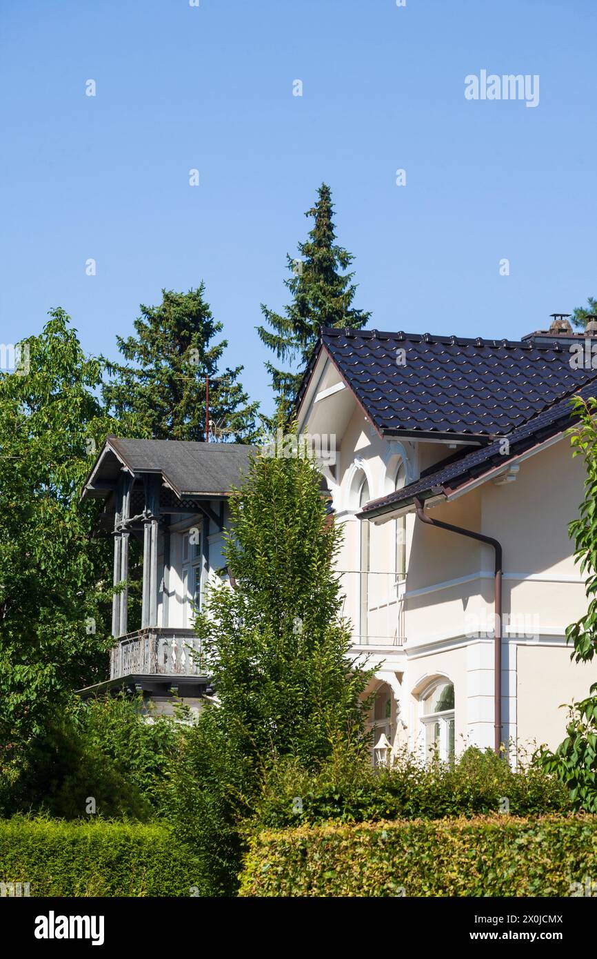 Vecchi edifici residenziali a Klein Flottbek, Amburgo, Germania, Europa Foto Stock