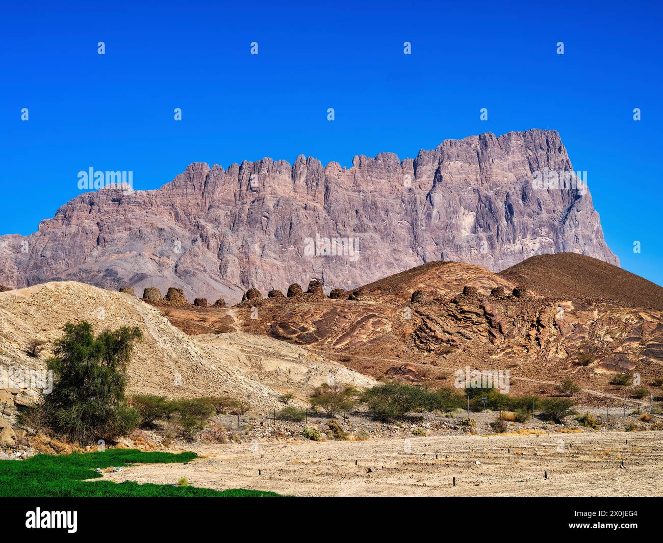 Oman, alle tombe ad alveare di al Ayn, nei monti Hajar, Foto Stock