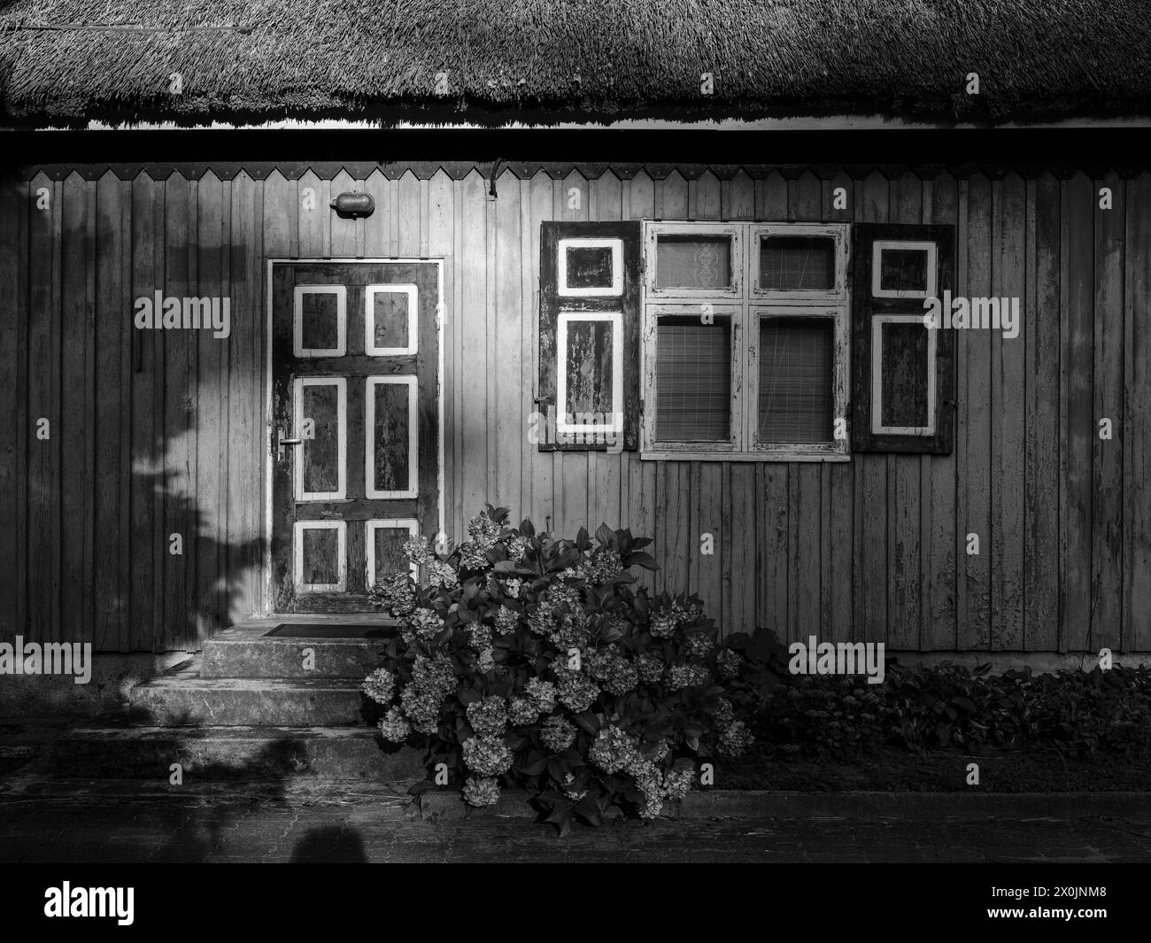 Casa nel centro storico della città di Nida sul Curonian Spit, Lituania, dettaglio Foto Stock