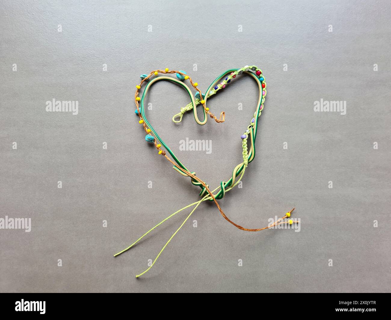 Un cuore creativo fatto in casa per tutte le occasioni, simbolo di amore e amicizia, la Germania Foto Stock