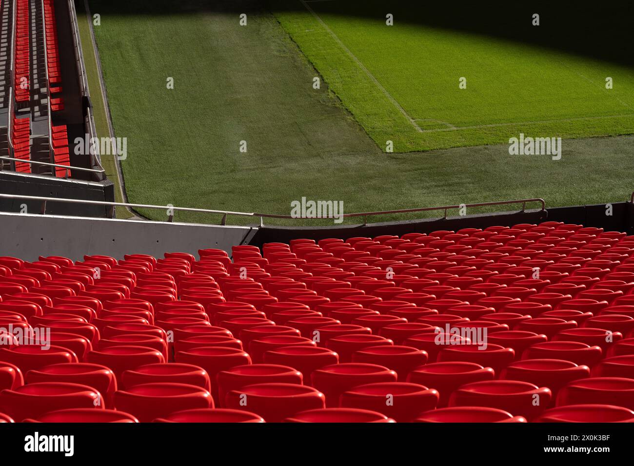 Bilbao, Biscaglia, Spagna - 12 aprile 2024 - interno dello stadio San Mamés, Athletic Club de Bilbao Foto Stock