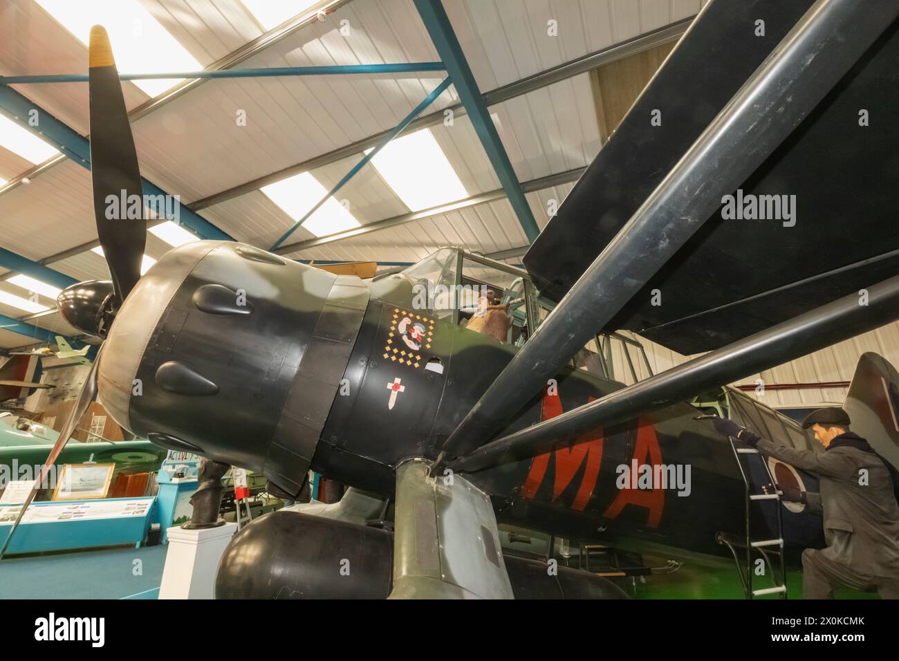 Inghilterra, West Sussex, Chichester, Tangmere Military Aviation Museum, esposizione di aerei d'epoca Foto Stock