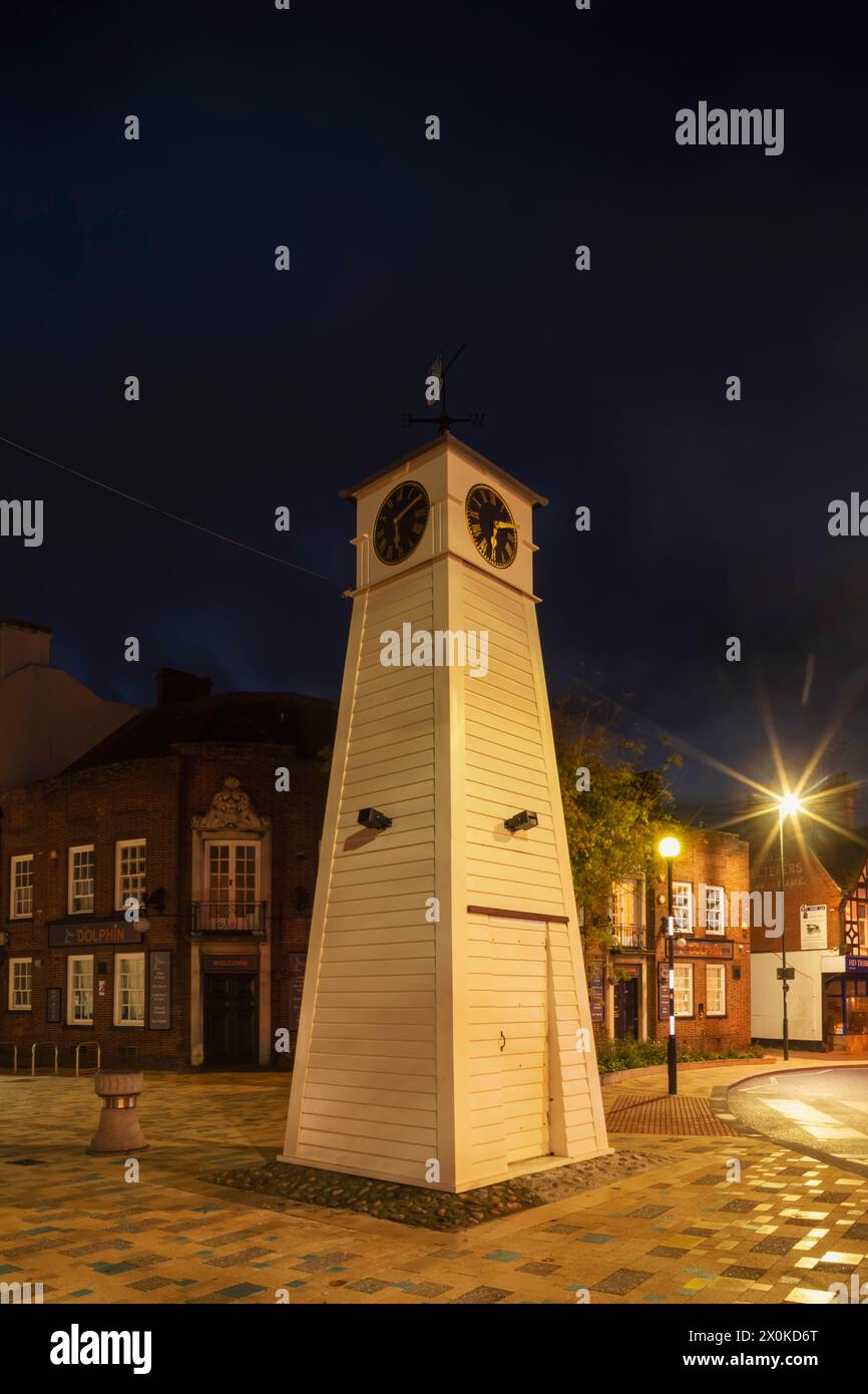 Inghilterra, West Sussex, Littlehampton, Old High Street Clock Tower Foto Stock
