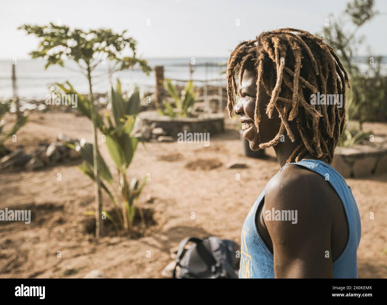 Soggiorno in famiglia di 6 mesi in Africa occidentale, Capo Verde, Isola di Santiago a Tarrafal Foto Stock
