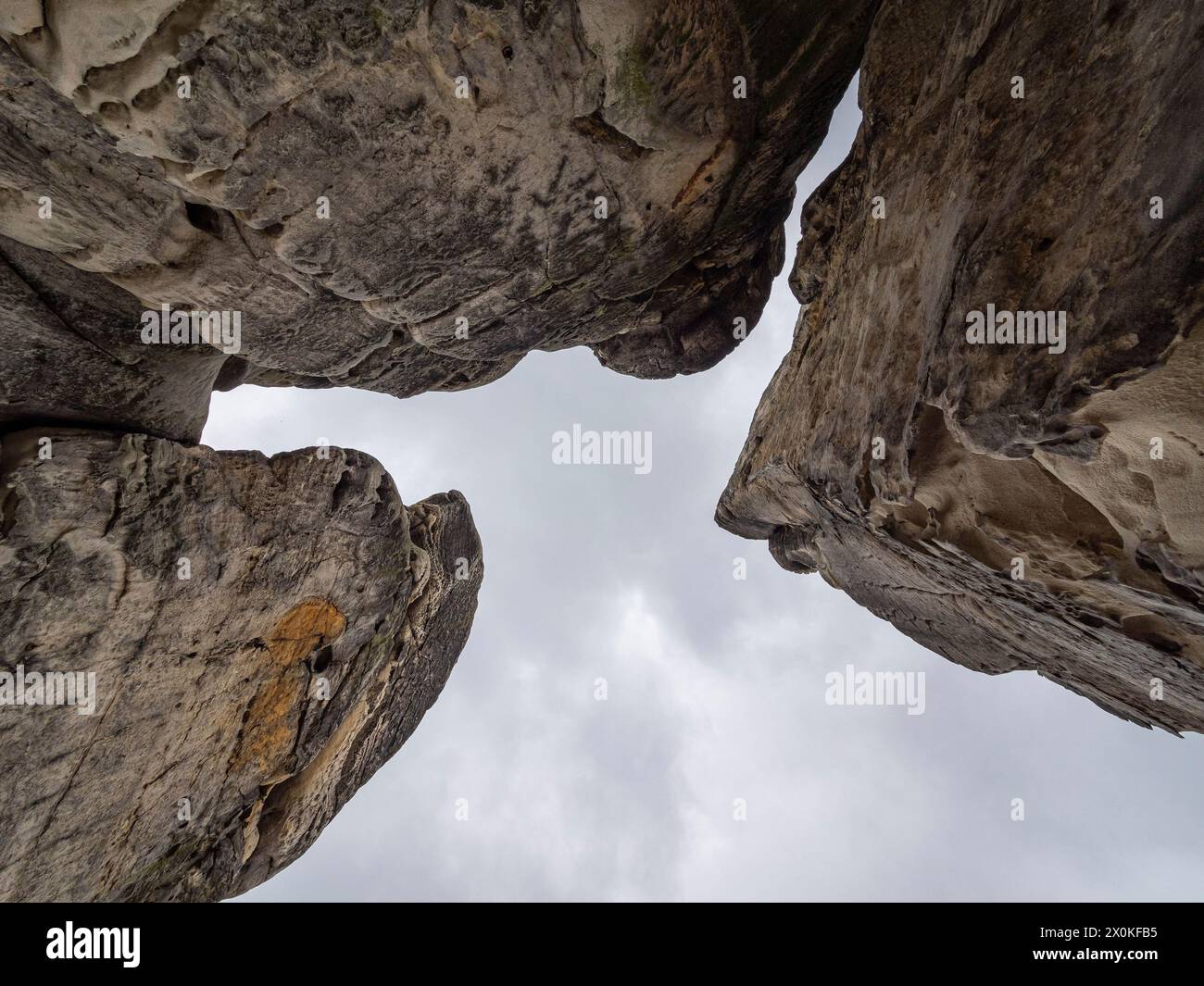 L'area rocciosa di Hruba Skala nella Svizzera boema. Foto Stock