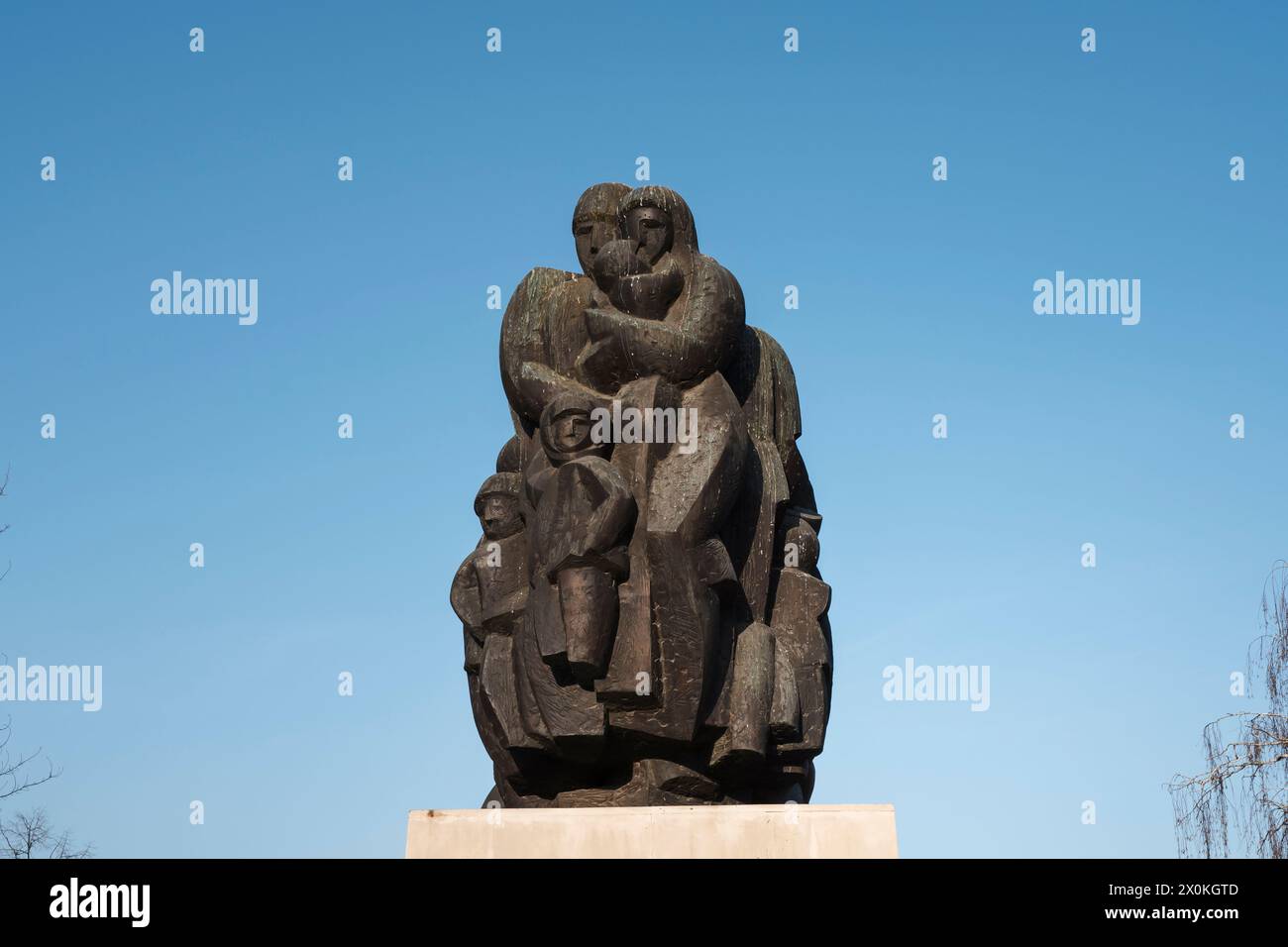 Il monumento alle vittime delle deportazioni del regime comunista - il treno del dolore. Patricia Huchot-Boissier / Collectif DyF Foto Stock