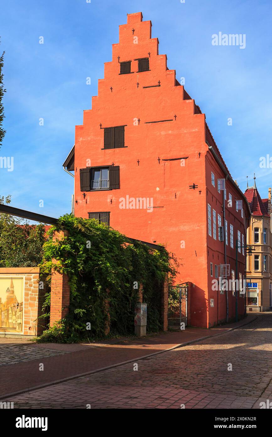 Architettura storica a Güstrow, Germania Foto Stock