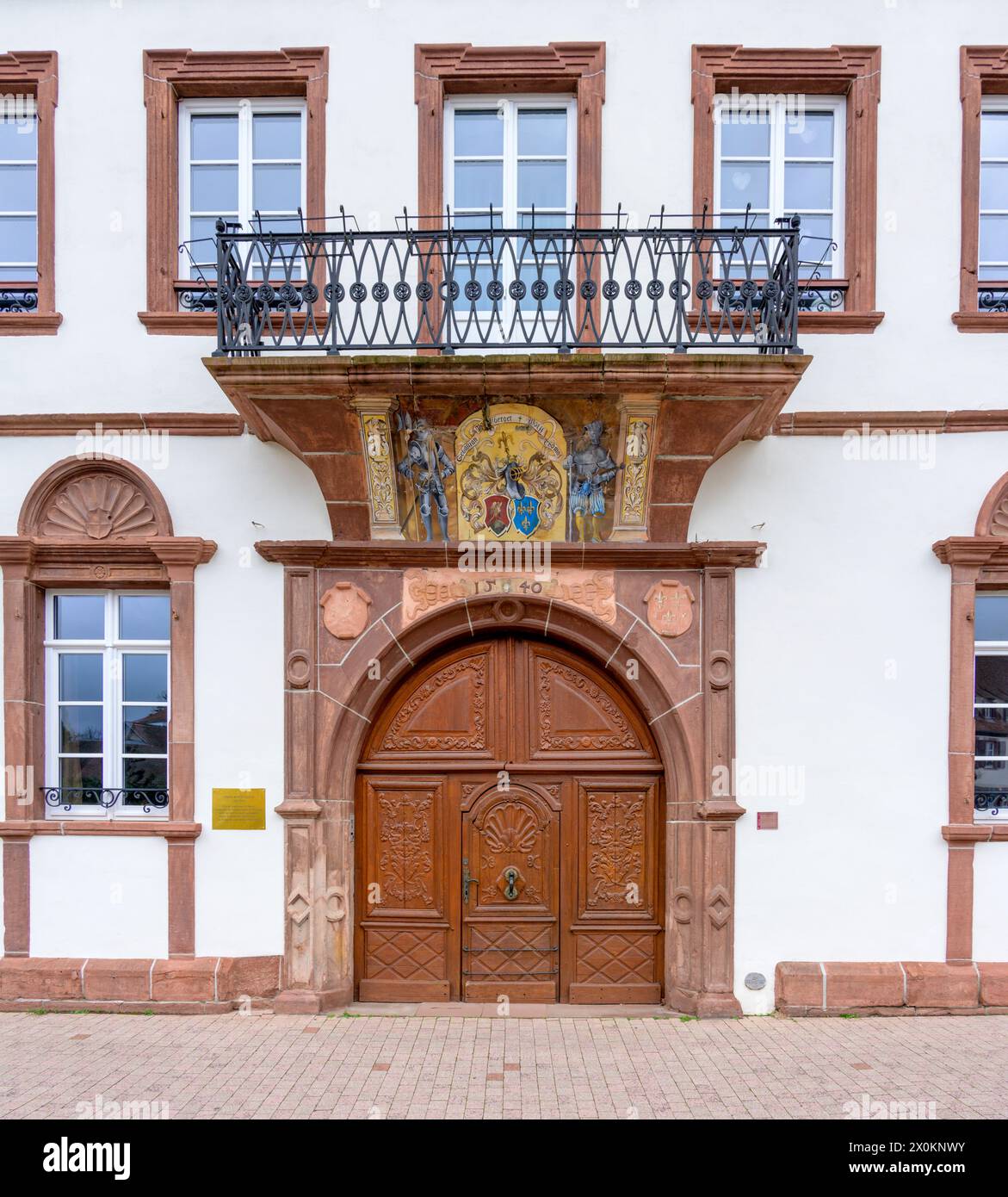 Francia, Alsazia, Wissembourg, Maison Vogelsberger. Foto Stock