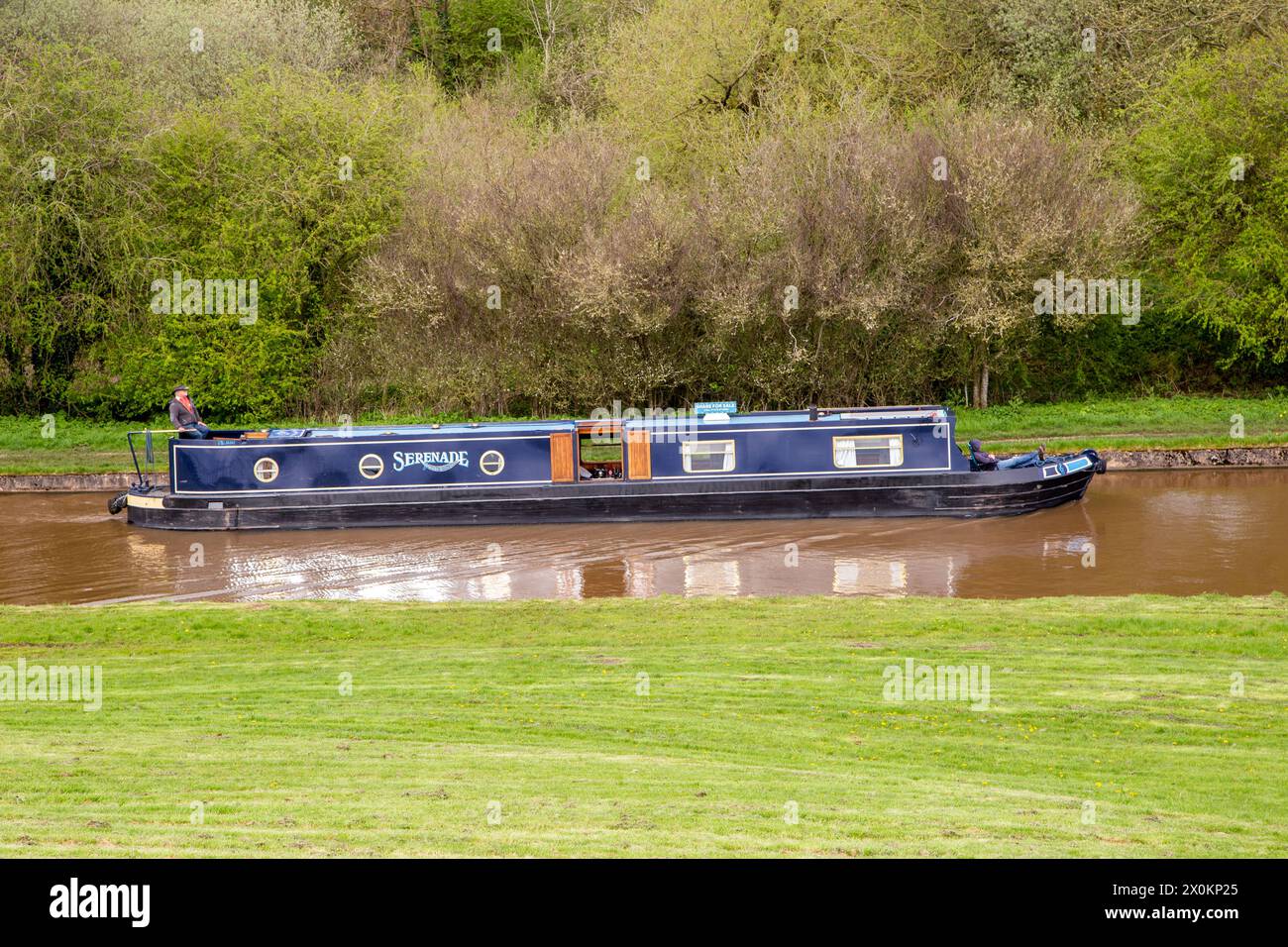 Canal narrowboats a Hurleston Cheshire sul canale Shropshire union vicino al suo incrocio con il canale Llangollen Foto Stock