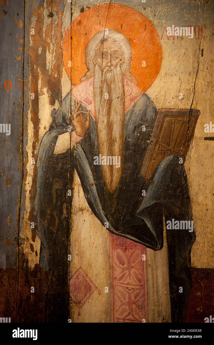 Monastero Kera Kardiotissa, Icon, Monastero, Creta, Kriti, monastero della Vergine Maria, isola, Grecia Foto Stock