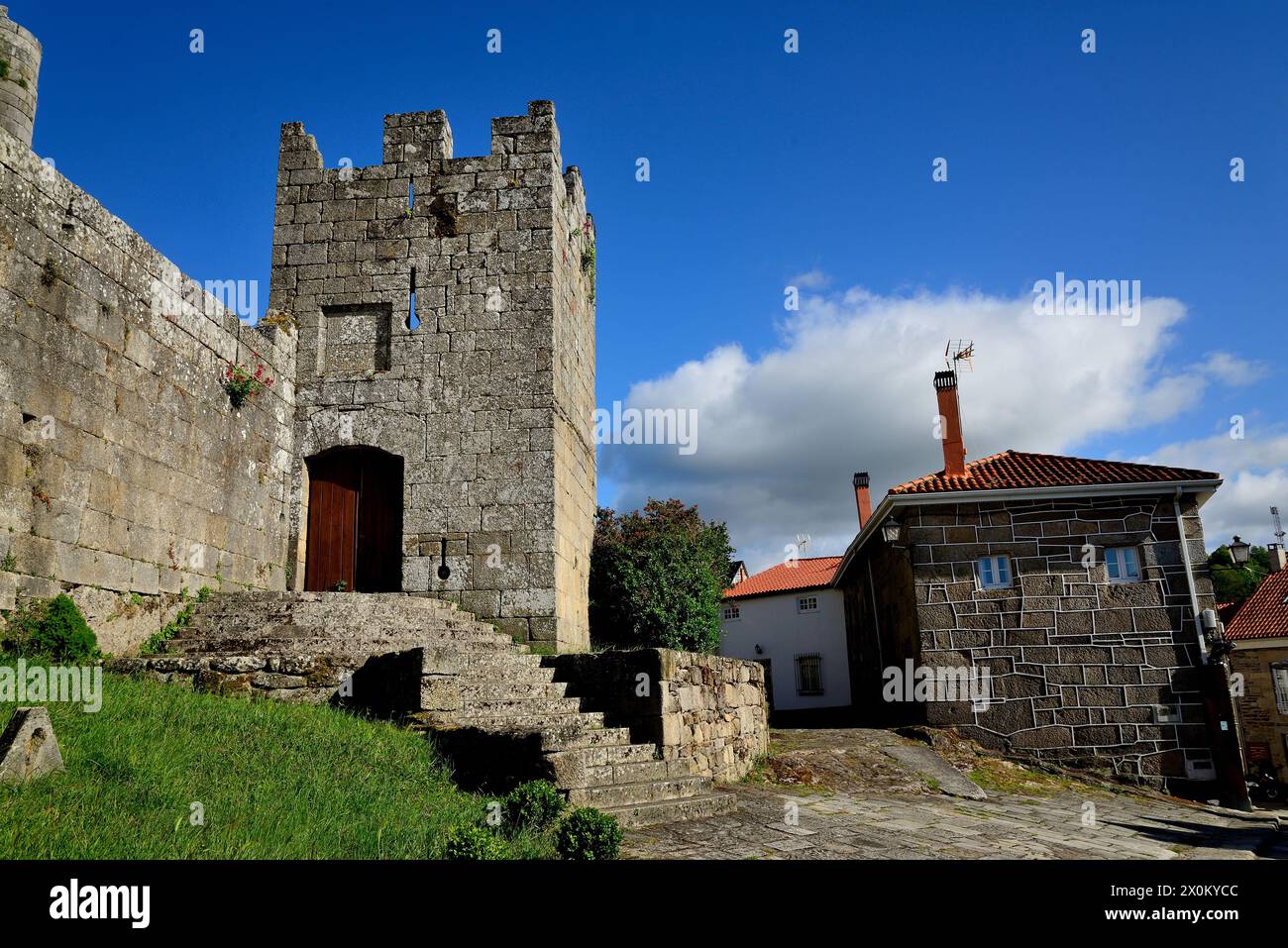 Castello di Castro Caldelas, Ourense, Spagna Foto Stock