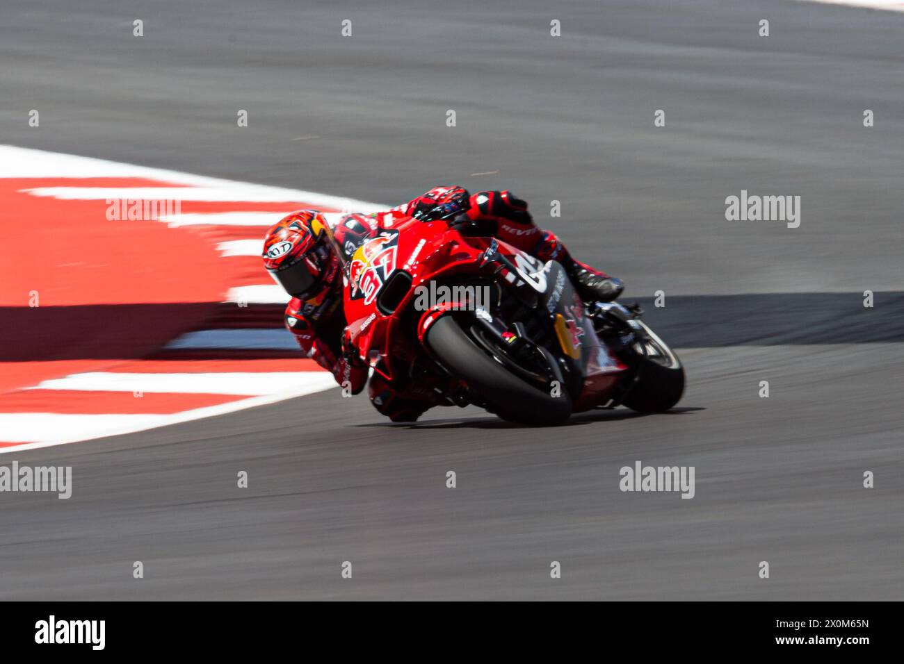 Austin, Texas, Stati Uniti. 12 aprile 2024. I piloti di MotoGP, Moto2 e Moto3 si esercitano prima della gara Red Bull Grand Prix of the Americas, sul circuito delle Americhe di Austin, Texas. (Credit Image: © Dan Wozniak/ZUMA Press Wire) SOLO PER USO EDITORIALE! Non per USO commerciale! Foto Stock