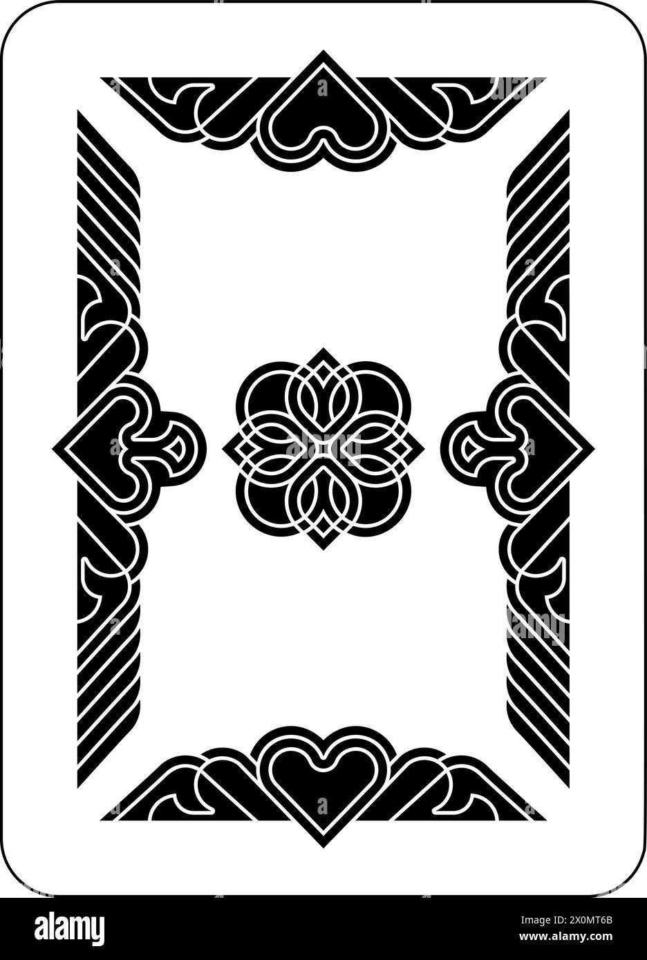 Design della scheda con motivo posteriore del mazzo di carte da gioco Illustrazione Vettoriale