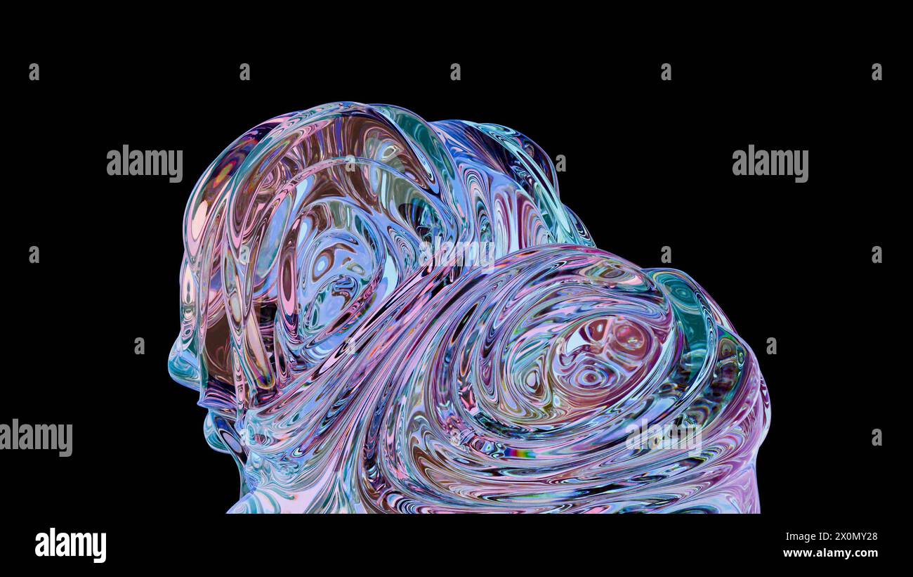Caleidoscopici: Una visione della fluidità del vetro Foto Stock