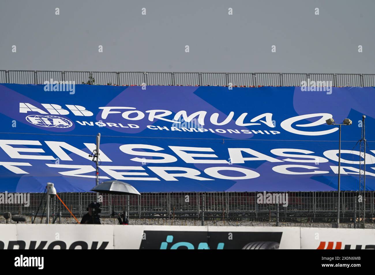 Misano, Italia. 13 aprile 2024. Dettaglio del Misano World Circuit Marco Simoncelli durante Misano Adriatico - Campionato del mondo ABB FIA Formula e, gara di Formula e a Misano, Italia, 13 aprile 2024 credito: Agenzia fotografica indipendente/Alamy Live News Foto Stock