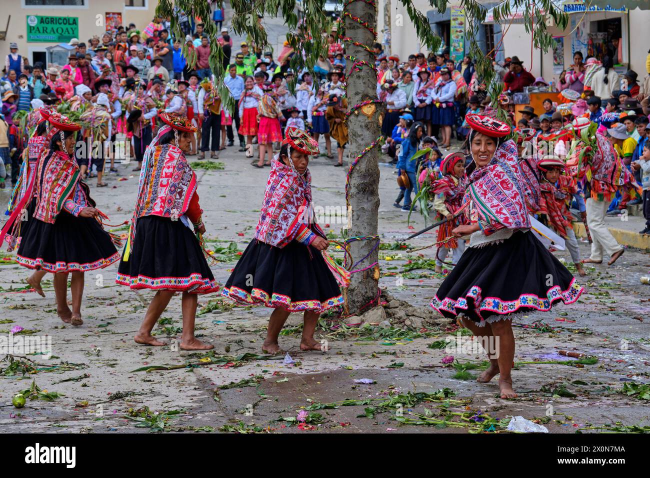 Perù, provincia di Cuzco, città di Lares, carnevale Foto Stock