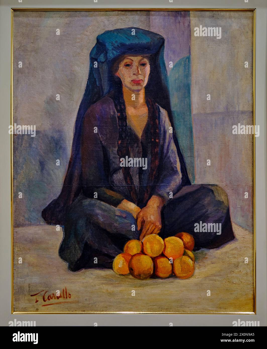 Perù, Lima, centro storico patrimonio dell'umanità dell'UNESCO, Museo del Banco Central de Reserva del Perú, Naranjera, Orange, Teresa Carvallo, 1928 Foto Stock