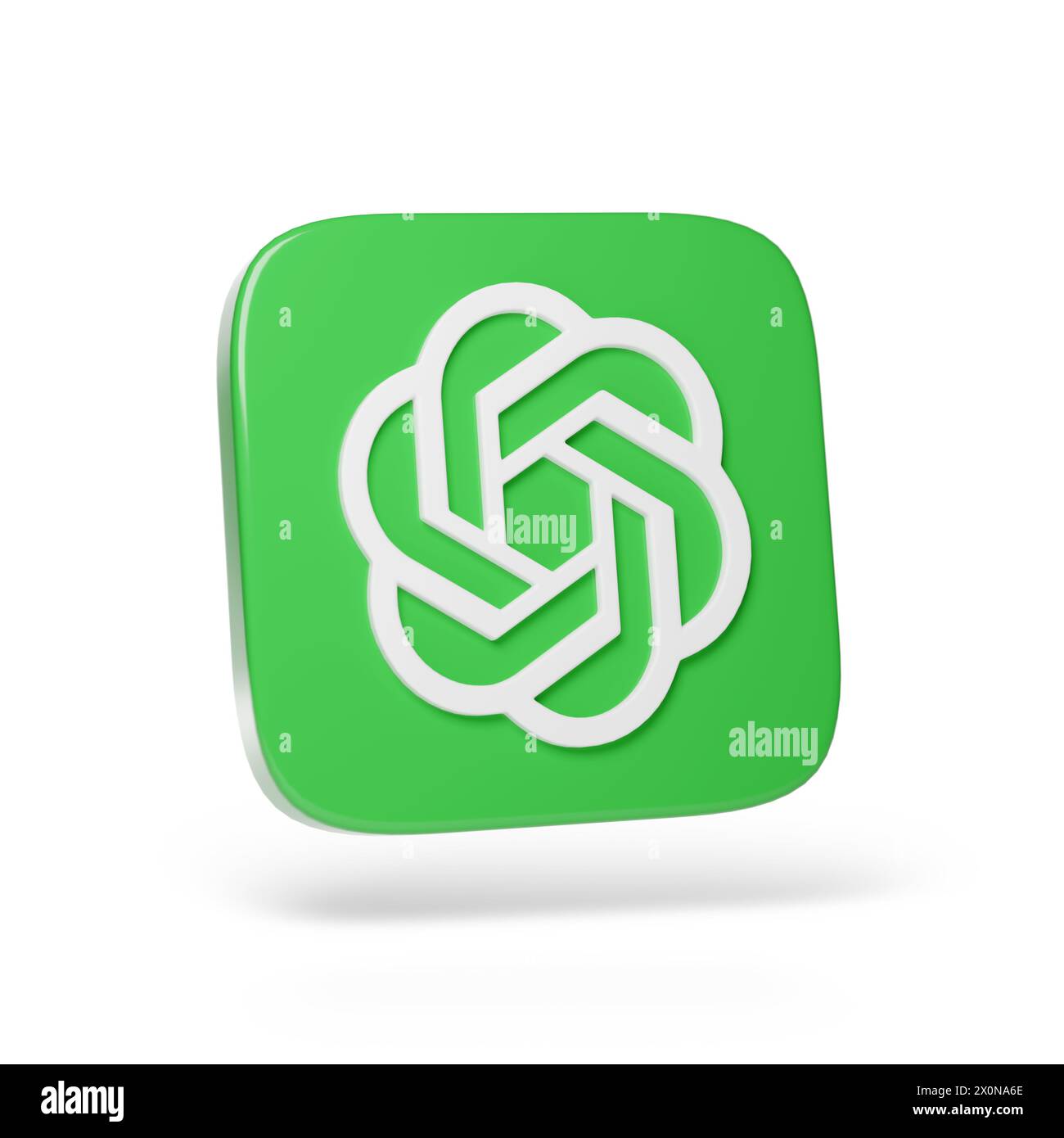 Buenos Aires, Argentina; 5 aprile 2024: Logo OpenAI isolato su sfondo bianco. Foto Stock