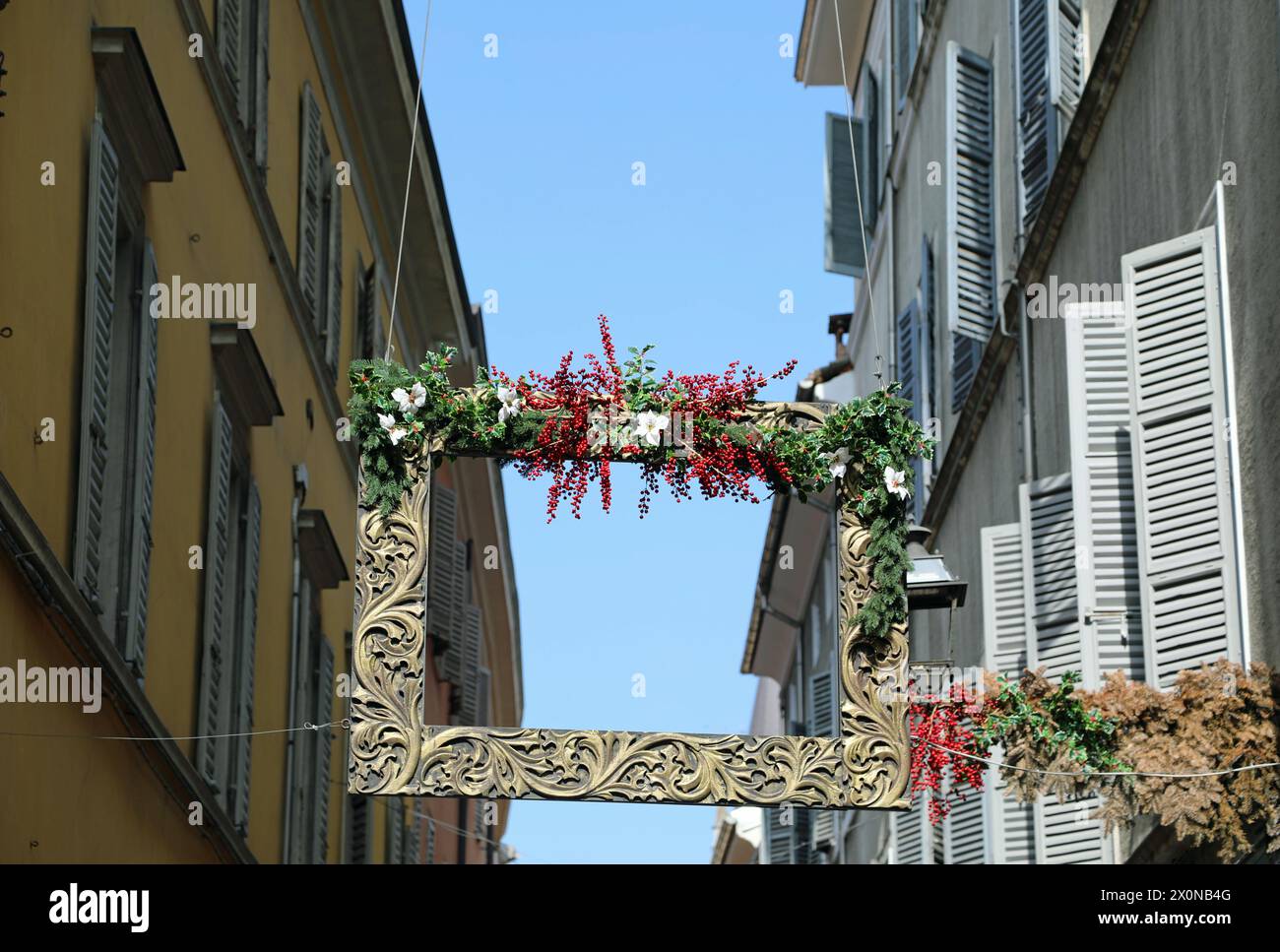 Stravagante Street art a Parma in Italia Foto Stock