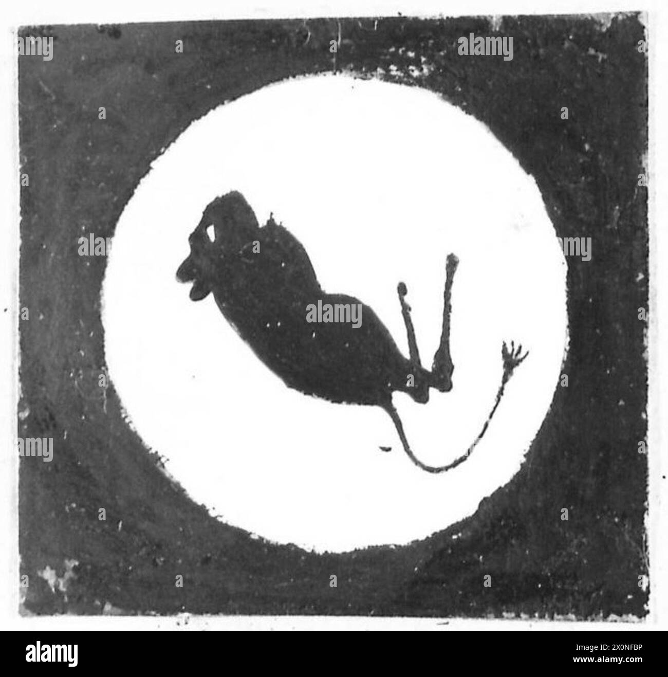 Le insegne della 7th Armoured Division mostrate come segno di divisione. Negativo fotografico, British Army. Foto Stock