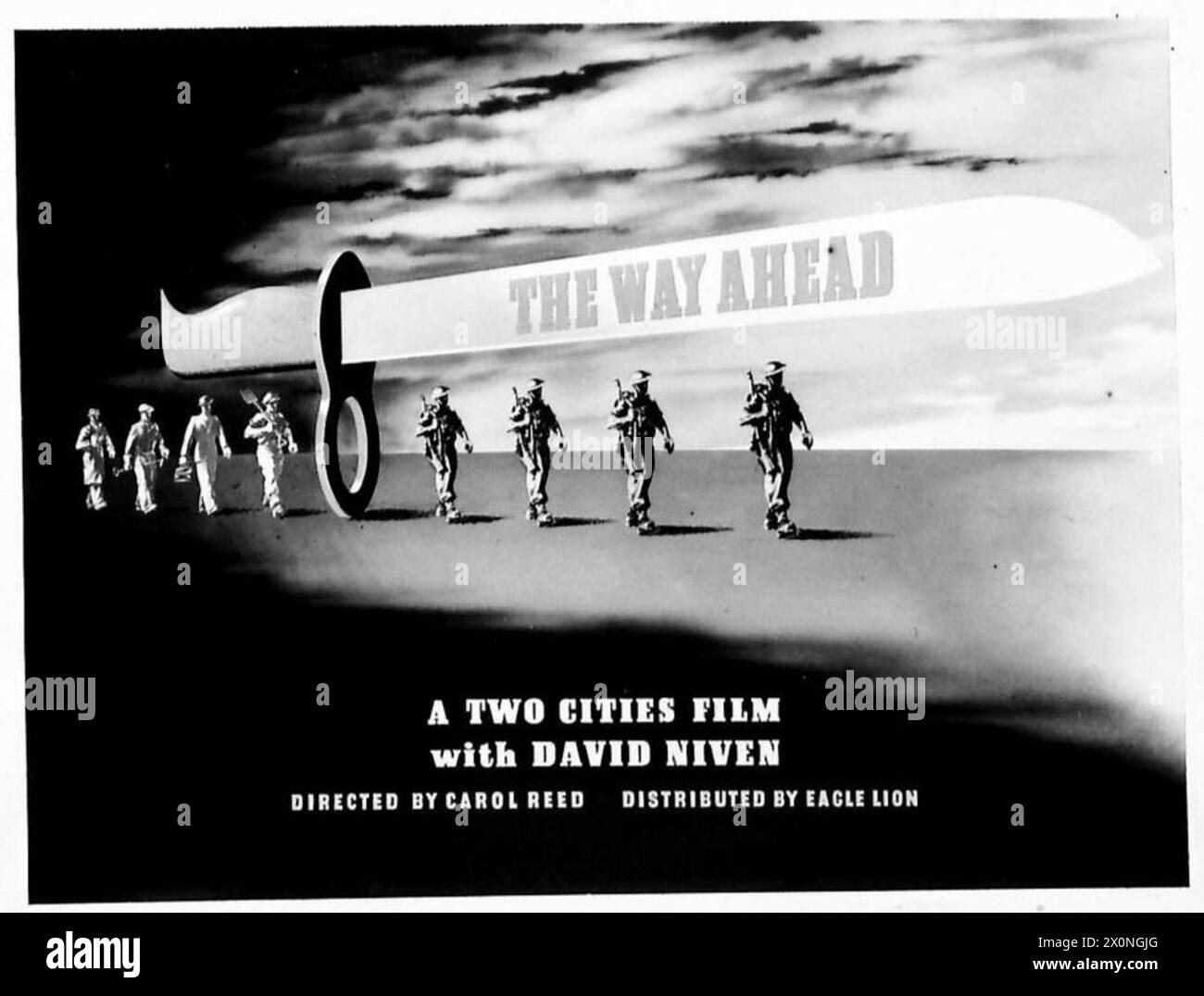 Tenente Games ha progettato un nuovo poster per il film "The Way Ahead". Negativo fotografico, British Army. Foto Stock