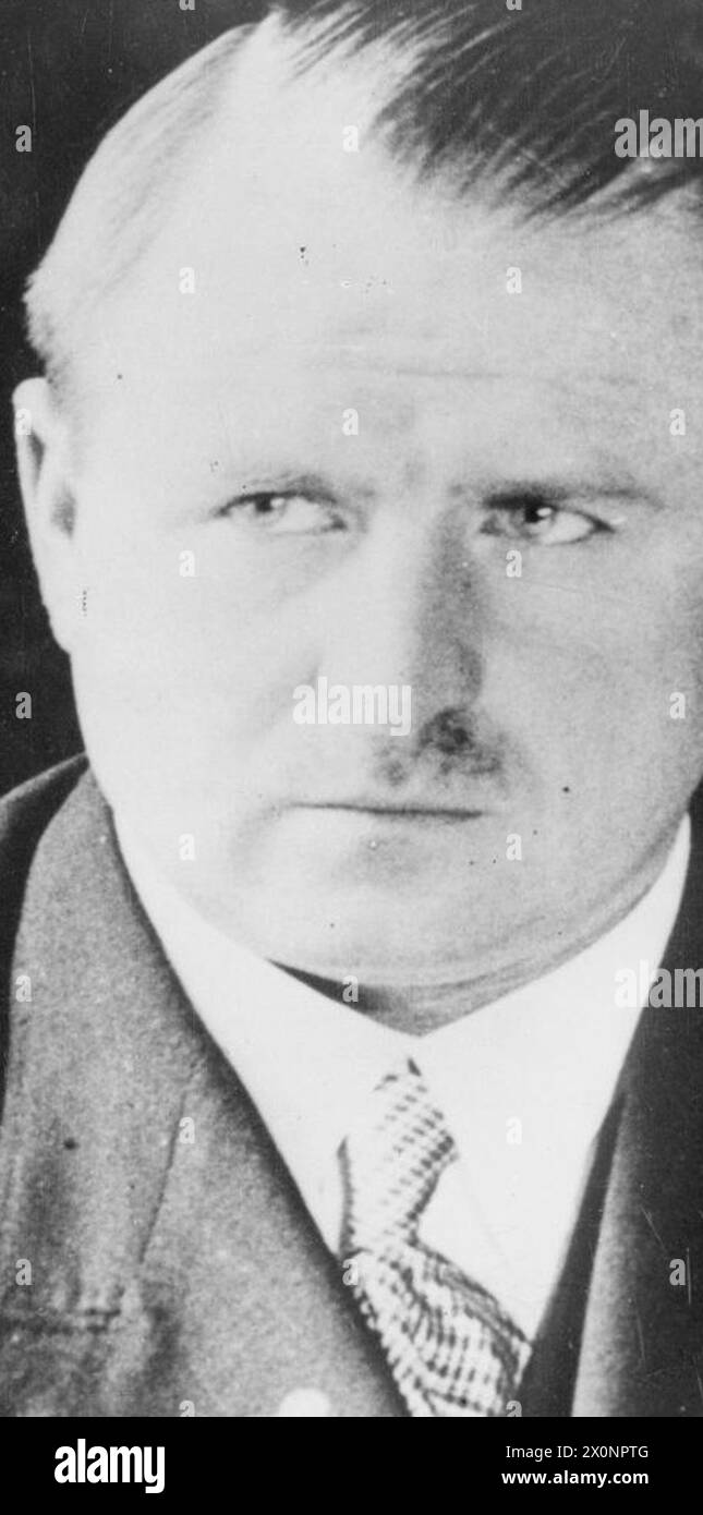 Ritratto di Stefan Starzyński, presidente di Varsavia e Commissario civile prima della guerra durante l'invasione tedesca-sovietica della Polonia del 1939. Foto Stock