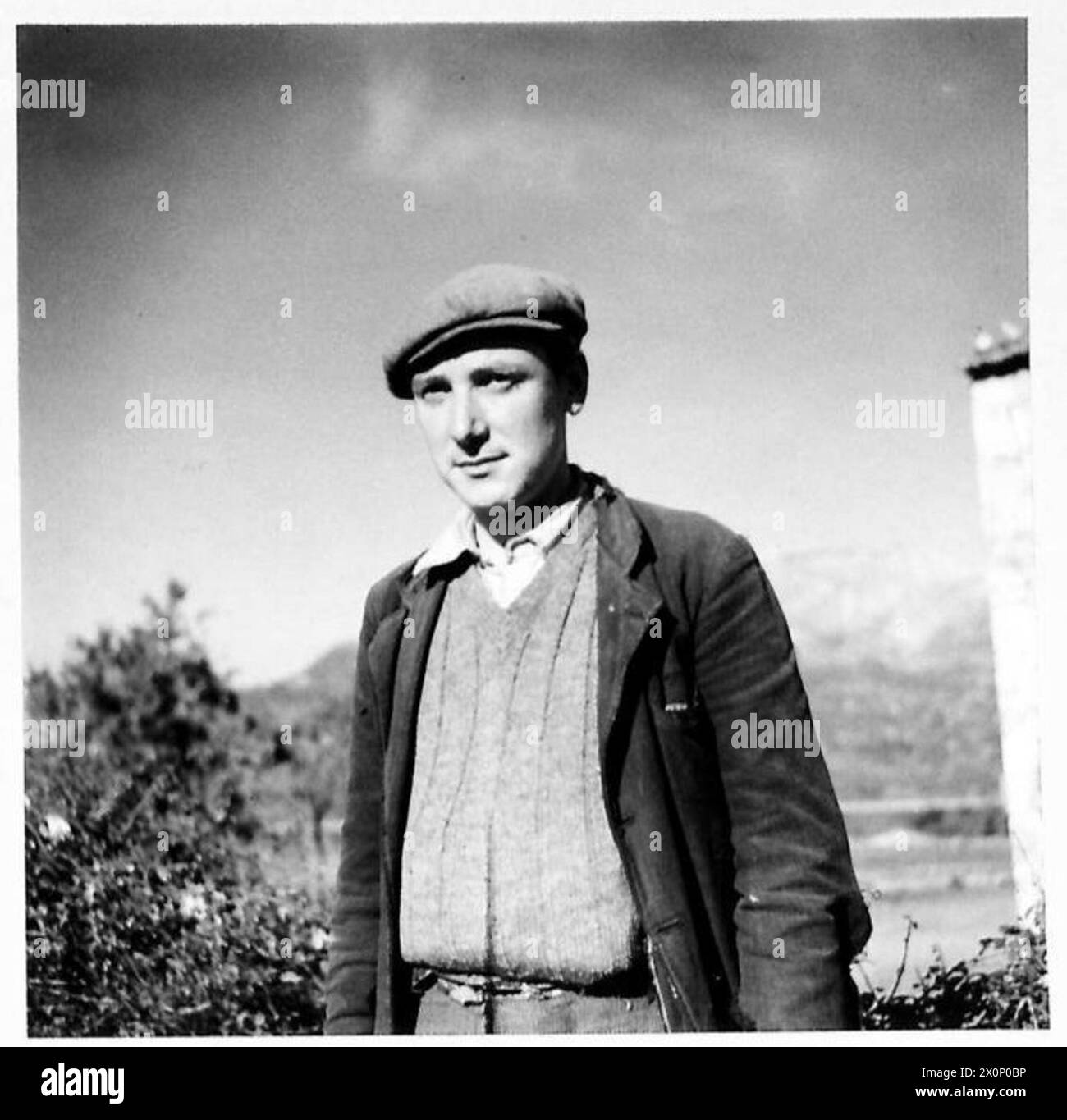 ITALIA: LIBERATI PRIGIONIERI DI GUERRA - primo piano di Pte. Isdale di South Shields. Negativo fotografico, British Army Foto Stock