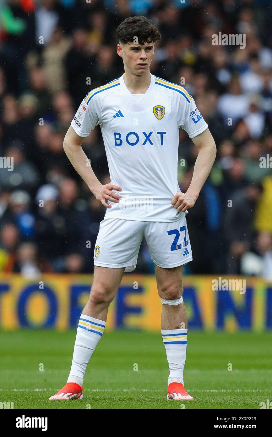 Leeds, Regno Unito. 13 aprile 2024. Archie Gray di Leeds United durante il match per il titolo Sky Bet Leeds United vs Blackburn Rovers a Elland Road, Leeds, Regno Unito, 13 aprile 2024 (foto di James Heaton/News Images) a Leeds, Regno Unito il 4/13/2024. (Foto di James Heaton/News Images/Sipa USA) credito: SIPA USA/Alamy Live News Foto Stock