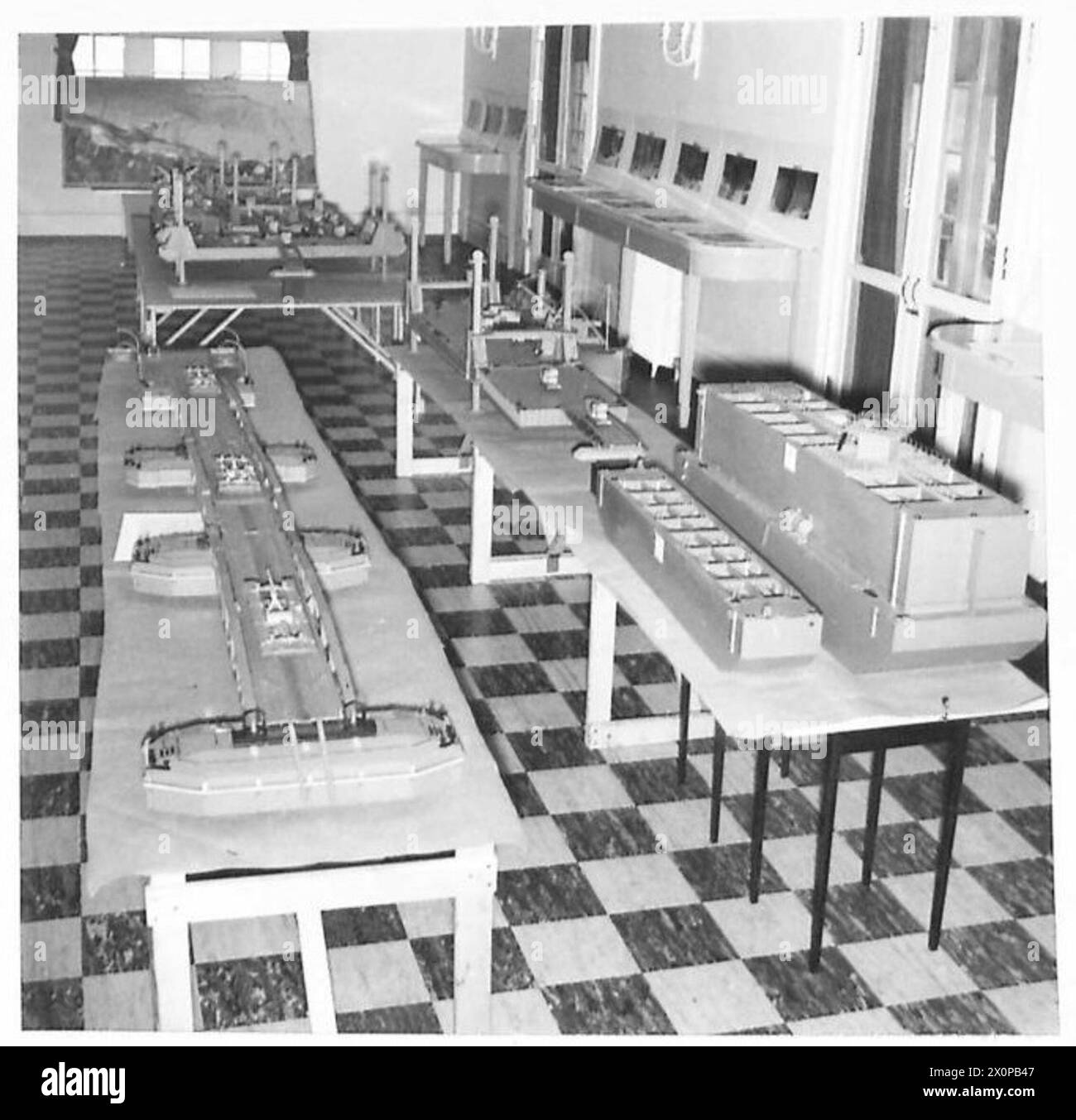 Fotografia che mostra un modello di Mulberry B in mostra alla Cittadella di Quebec durante la Conferenza del Québec, sotto un incarico speciale per TN.5, British Army. Foto Stock
