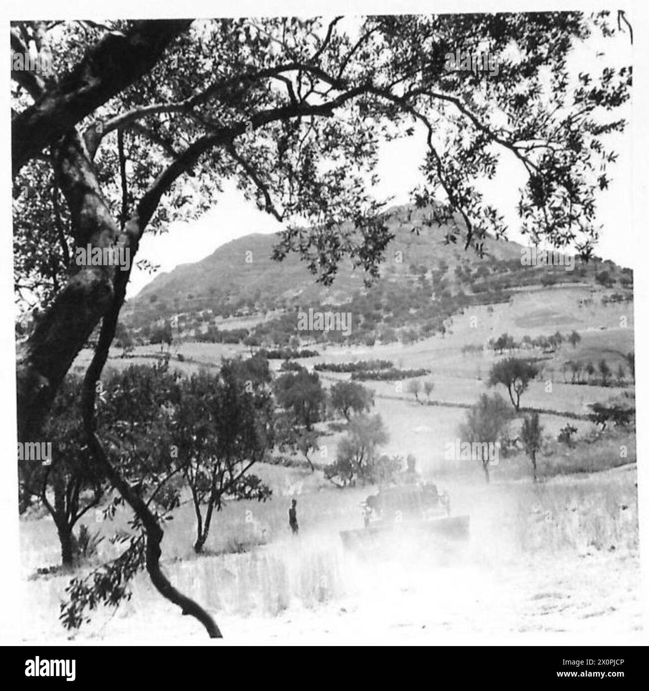 I soldati dell'esercito britannico operarono in diverse regioni rurali siciliane durante le campagne in Nord Africa, Sicilia, Italia, Balcani e Austria tra il 1942 e il 1946. Foto Stock
