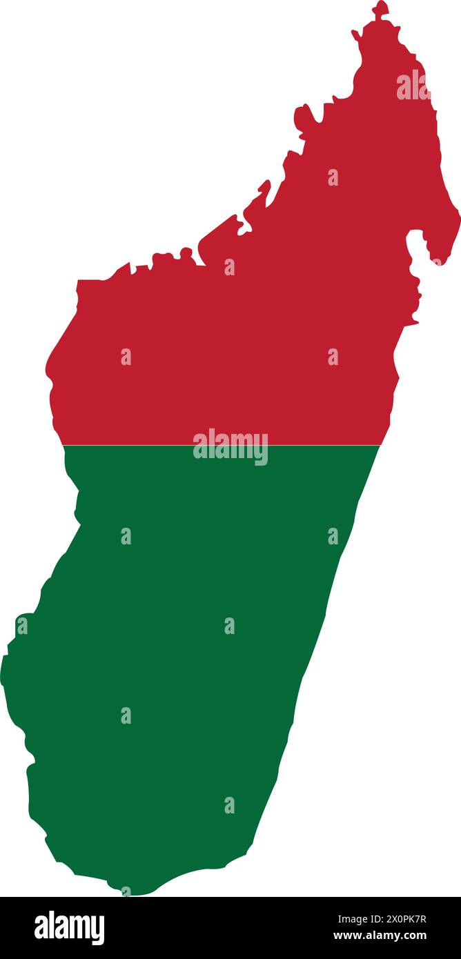 Illustrazione vettoriale dell'icona della mappa del Madagascar Design semplice Illustrazione Vettoriale
