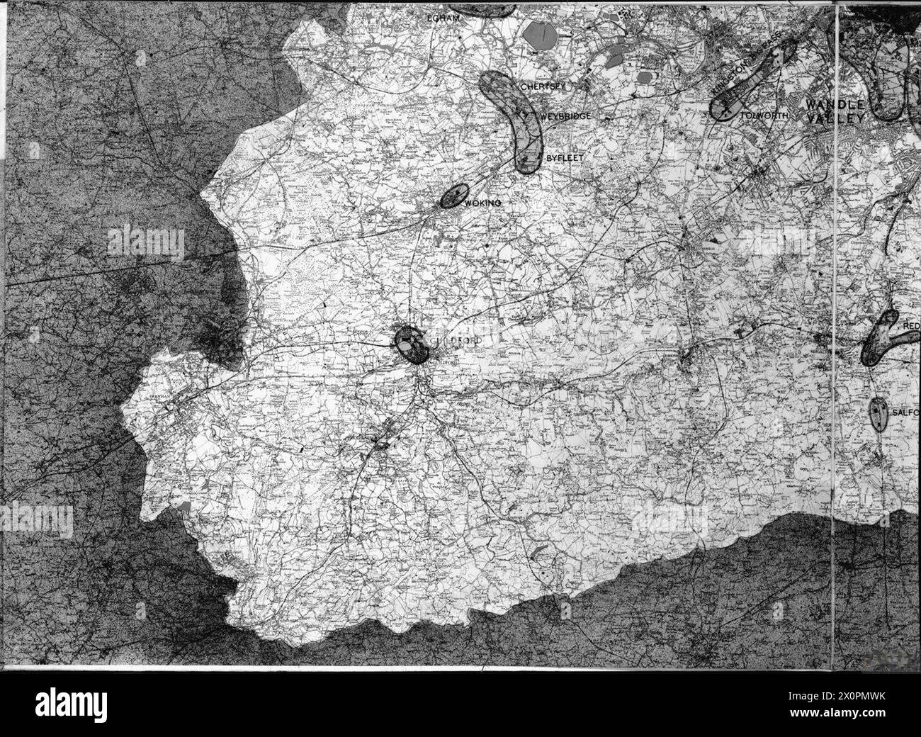 Sezione Mappa che mostra i risultati di un'indagine analitica sulle aree industriali della grande Londra come parte del piano di ricostruzione del 1944 del professor Abercrombie. Foto Stock