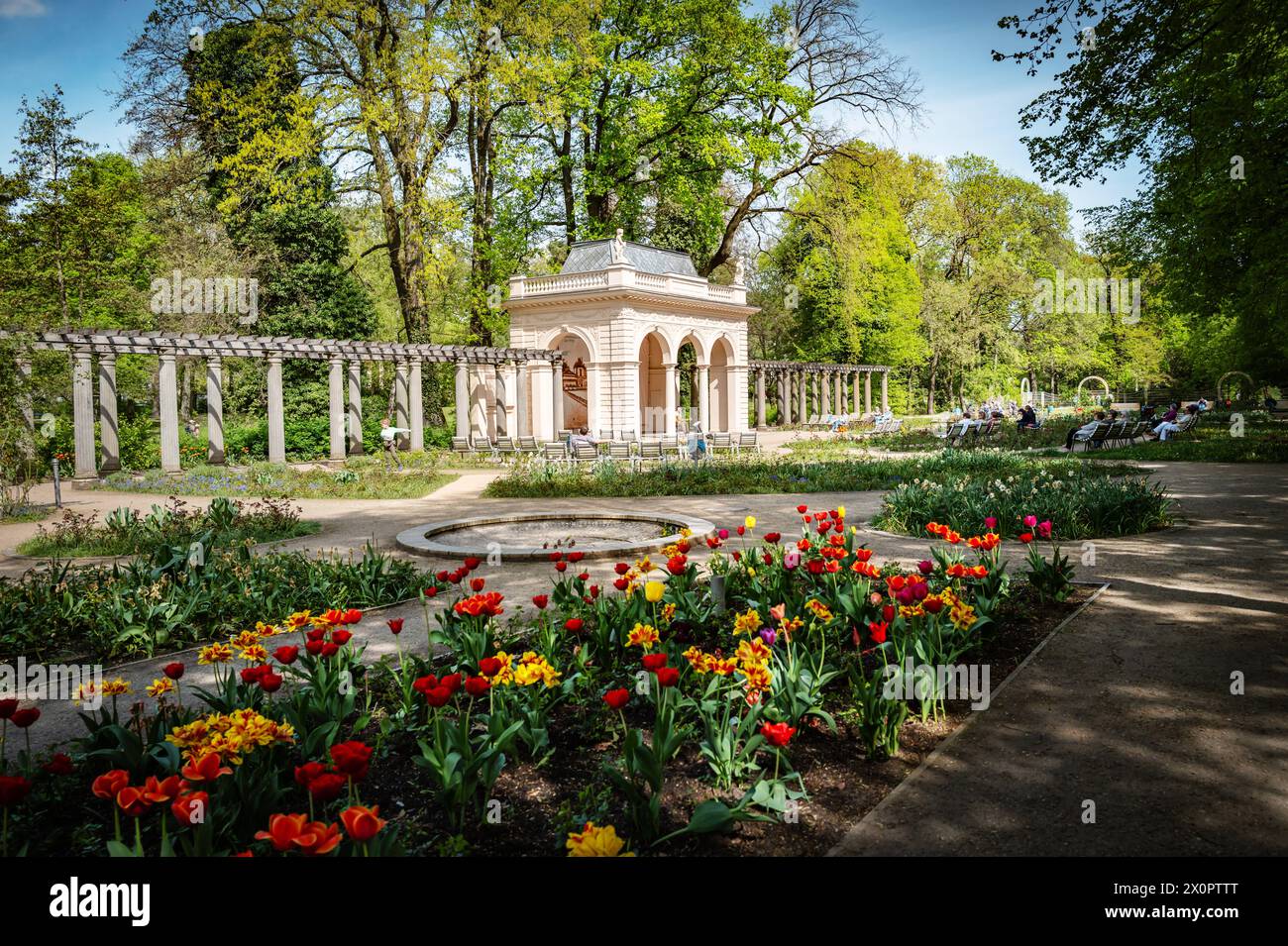 Berlin Pankow, Park Bürgerpark Pankow am Fluss Panke 13.04.2024