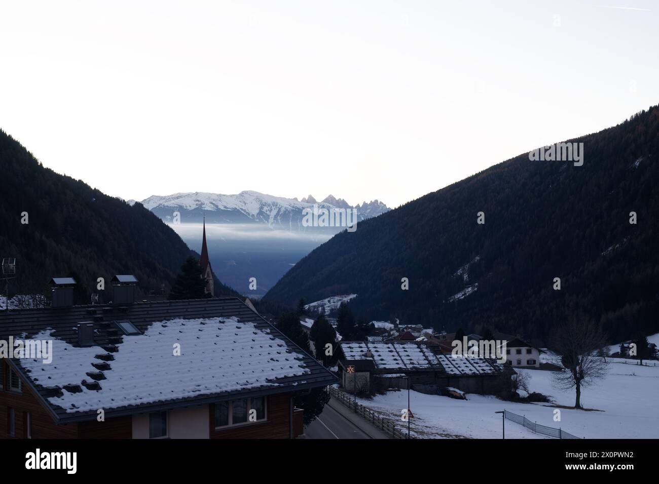 Paesaggio di Valles, Dolomiti, Trentino-alto Adige/Südtirol, Italia Foto Stock