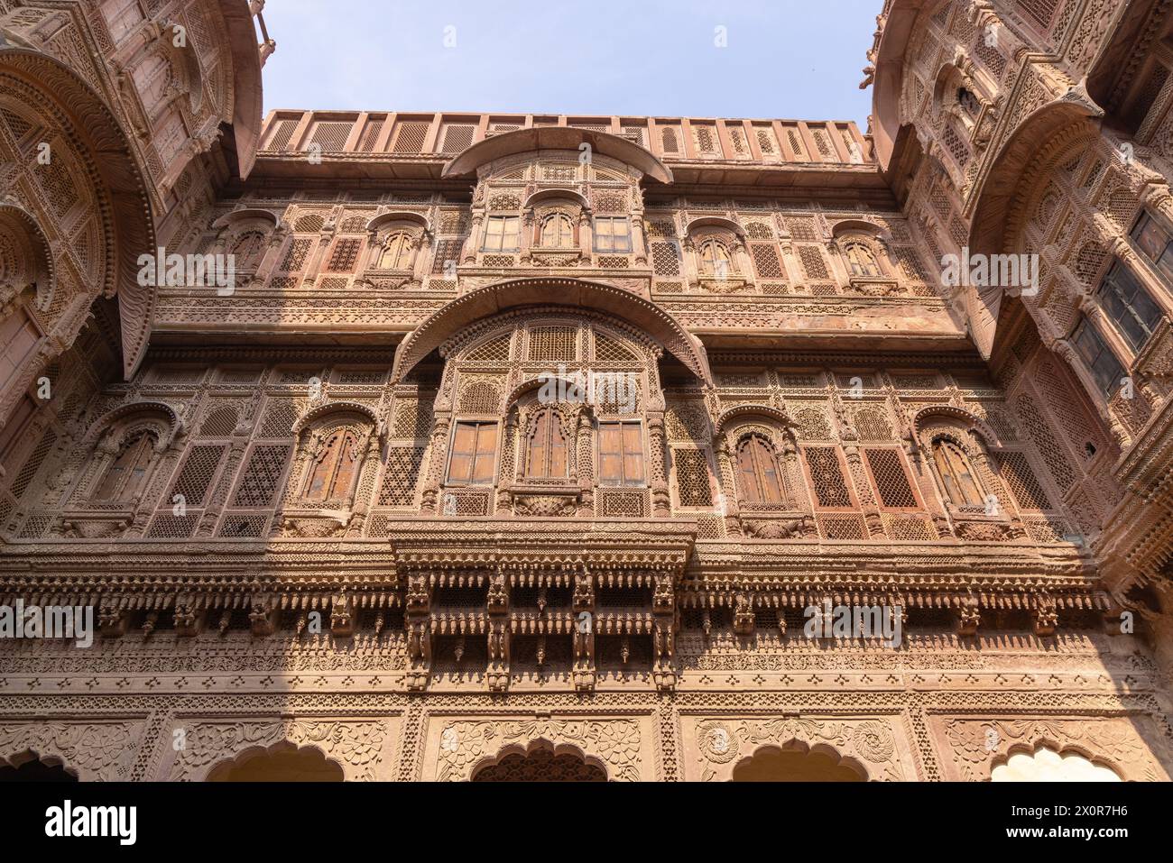 Forte storico Mehrangarh a Jodhpur, Rajasthan Foto Stock