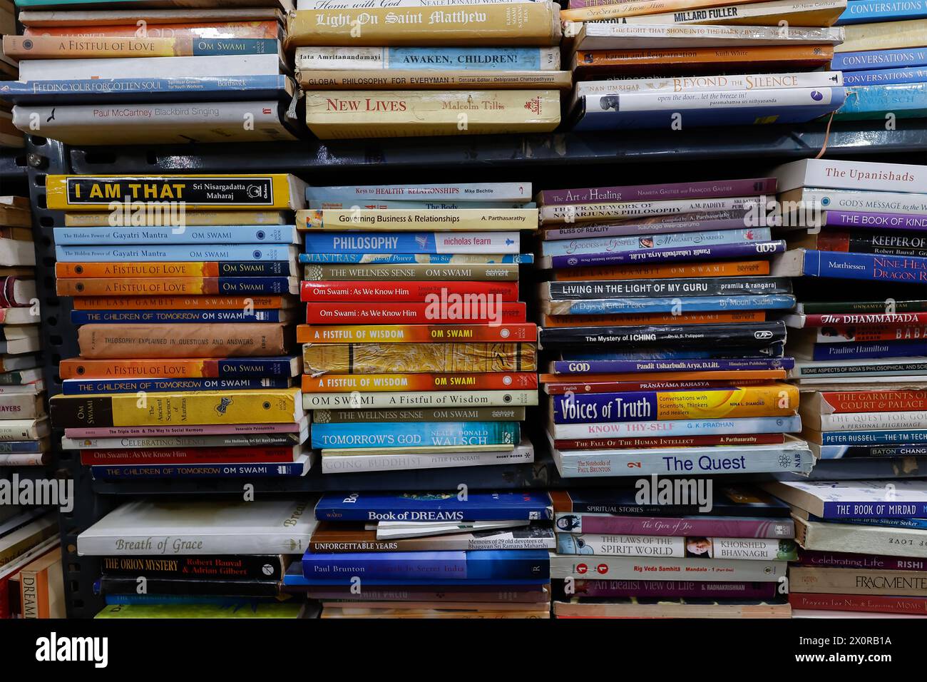 Libreria a Church Street, Bangalore, Bengaluru, Karnataka, India. Foto Stock