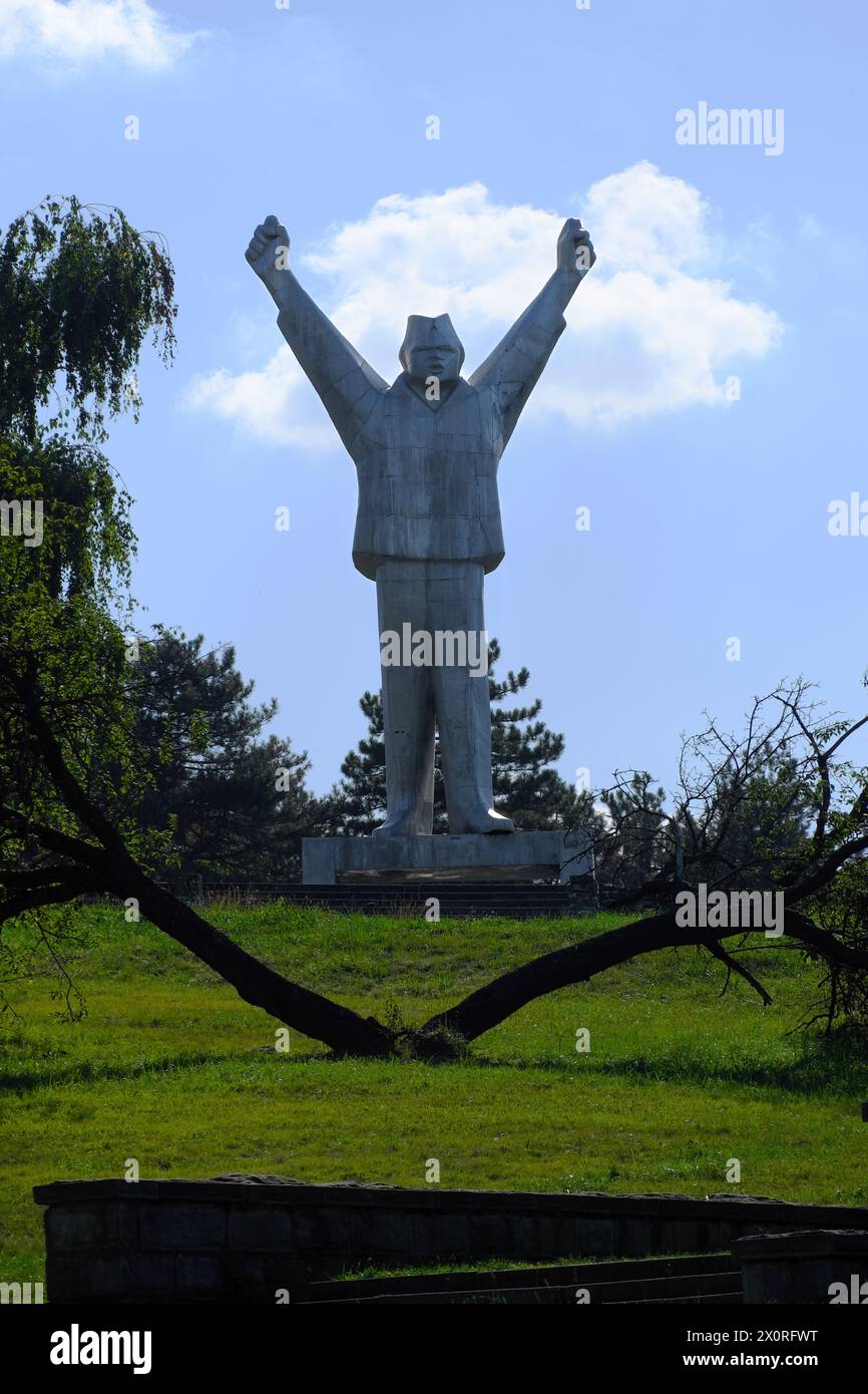 Il monumento a Stjepan Filipovic a Valjevo, Serbia. Era un partigiano comunista jugoslavo catturato e giustiziato nel 1942 a Valjevo. Il monumento re-p Foto Stock